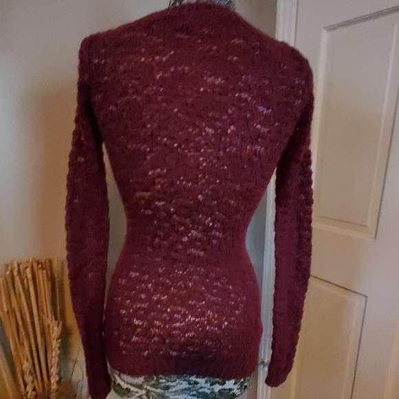 NWOT If It Were Me burgundy sweater, size XS - Picture 3 of 3